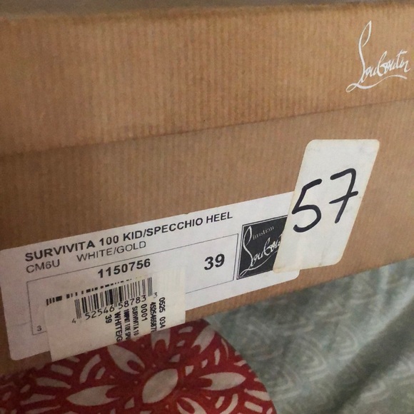 Survivita White/Gold Christian Louboutin’s - Picture 2 of 7